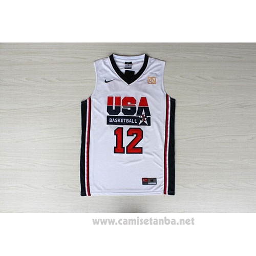 Camiseta USA 1992 John Stockton #12 Blanco